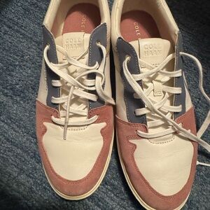 Cole Haan White and Pink Casual Sneakers